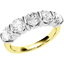 Picture of An elegant Round Brilliant Cut five stone diamond ring in 18ct yellow & white gold