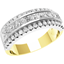 Picture of An elegant Princess & Round Brilliant Cut diamond ring in 18ct yellow & white gold