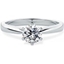 Picture of A timeless Round Cut solitaire diamond ring in 18ct white gold