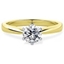 Picture of A timeless Round Cut solitaire diamond ring in 18ct yellow & white gold