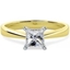 Picture of A classic Princess Cut solitaire diamond ring in 18ct yellow & white gold