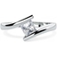 Picture of An elegant Princess Cut solitaire diamond ring in 18ct white gold