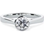 Picture of A stylish Round Brilliant Cut solitaire diamond ring in platinum