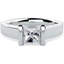 Picture of A beautiful Princess Cut solitaire diamond ring in platinum