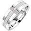 Picture of A stunning Princess Cut diamond set mens wedding ring in platinum