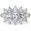 Picture of A breathtaking Princess & Round Brilliant Cut dress diamond ring in 18ct yellow & white gold