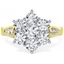 Picture of A stunning Round Brilliant Cut diamond cluster ring in 18ct yellow & white gold