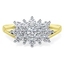 Picture of A beautiful Round Brilliant Cut dress diamond ring in 18ct yellow & white gold