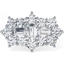 Picture of A beautiful Baguette & Round Brilliant Cut cluster diamond ring in 18ct white gold