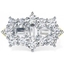 Picture of A beautiful Baguette & Round Brilliant Cut cluster diamond ring in 18ct yellow & white gold