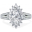 Picture of A breathtaking Marquise Cut cluster style diamond ring in platinum