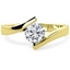 Picture of A striking Round Brilliant Cut twist diamond ring in 18ct yellow gold