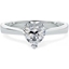 Picture of A charming heart-shaped solitaire diamond ring in 18ct white gold