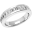 Picture of An elegant Baguette Cut diamond set wedding ring in 18ct white gold