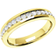 Picture of A stylish Round Brilliant Cut diamond set ladies wedding ring in 18ct yellow gold