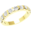 Picture of A classic bar set ladies diamond wedding ring in 18ct yellow gold