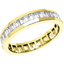 Picture of An elegant full set baguette cut diamond set ladies wedding ring in 18ct yellow gold