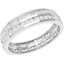 Picture of A stylish full set brilliant cut double row diamond set wedding/eternity ring in 18ct white gold