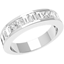 Picture of A stylish Princess & Baguette Cut diamond set ladies wedding ring in 18ct white gold