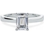 Picture of An elegant Emerald Cut solitaire diamond ring in 18ct white gold