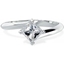 Picture of A stylish Princess Cut solitaire twist diamond ring in platinum