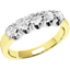 Picture of A stylish Round Brilliant Cut five stone diamond ring in 18ct yellow & white gold