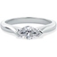 Picture of A unique Marquise Cut solitaire diamond ring in platinum