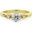 Picture of A beautiful Round Brilliant Cut diamond ring with shoulder stones in 18ct yellow & white gold