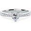 Picture of A charming Heart Shaped diamond ring with shoulder stones in platinum
