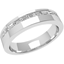 Picture of A unique Baguette Cut diamond set ladies wedding ring in 18ct white gold