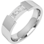 Picture of An eye catching Princess Cut diamond set mens ring in palladium