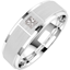 Picture of A striking Princess Cut diamond set mens ring in palladium