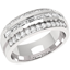 Picture of An eye-catching Baguette & Round Brilliant Cut dress diamond ring in 18ct white gold