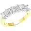 Picture of A stunning Princess Cut five stone diamond ring in 18ct yellow & white gold