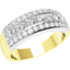 Picture of An eye-catching Princess & Round Brilliant Cut diamond ring in 18ct yellow & white gold