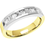 Picture of An eye-catching Baguette & Round Brilliant Cut diamond eternity ring in 18ct yellow & white gold