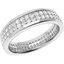 Picture of A stunning double row full set diamond set ladies wedding band in 18ct white gold