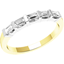 Picture of A stylish Baguette Cut five stone diamond ring in 18ct yellow & white gold