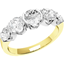 Picture of A striking Round Brilliant Cut five stone diamond ring in 18ct yellow & white gold