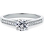 Picture of A beautiful Round Brilliant Cut diamond ring with shoulder stones in platinum