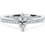 Picture of An elegant Marquise Cut diamond ring with shoulder stones in platinum