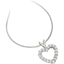 Picture of A luxurious Round Brilliant Cut diamond set heart necklace in 18ct white gold