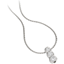 Picture of A stylish three stone diamond necklace in 18ct white gold