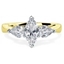 Picture of An elegant Marquise & Pear shaped three stone diamond ring in 18ct yellow & white gold