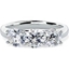 Picture of An elegant Round Brilliant Cut three stone diamond ring in platinum