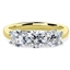 Picture of An elegant Round Brilliant Cut three stone diamond ring in 18ct yellow & white gold