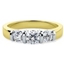 Picture of A unique Round Brilliant Cut three stone diamond ring in 18ct yellow & white gold