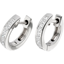Picture of An elegant pair of Princess Cut diamond hoop earrings in 18ct white gold