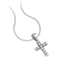 Picture of A classic Round Brilliant Cut diamond cross necklace in 18ct white gold