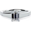 Picture of A stunning Emerald Cut solitaire diamond ring in 18ct white gold